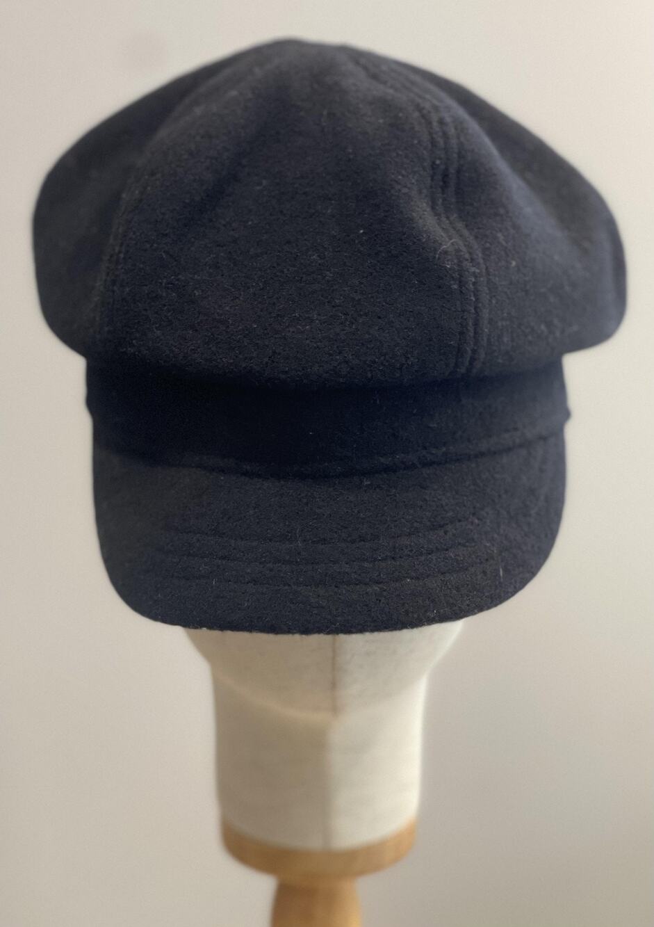 UBi Hats & Accessories Hat Cap Newsboy Womens Adjustable Black Felt Wool Lined